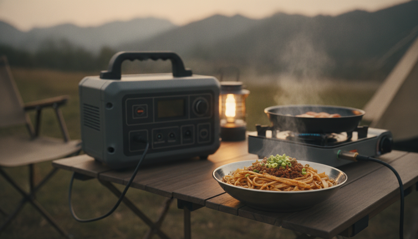 ポータブル電源でビャンビャン麺を作る具体例