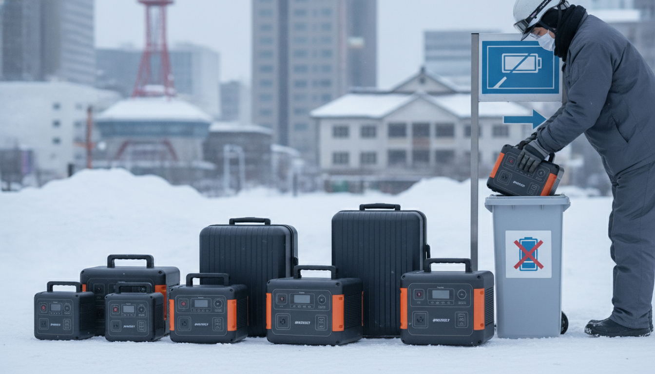 ポータブル電源は札幌市の専用回収ルートで廃棄する