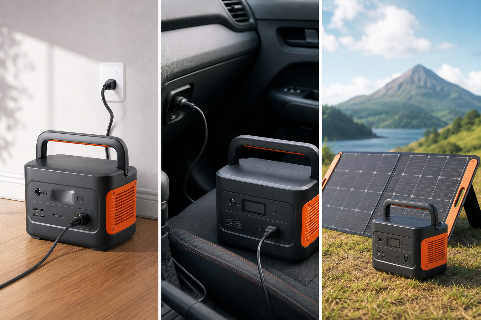 Jackeryポータブル電源の充電方法は大きく3種類!