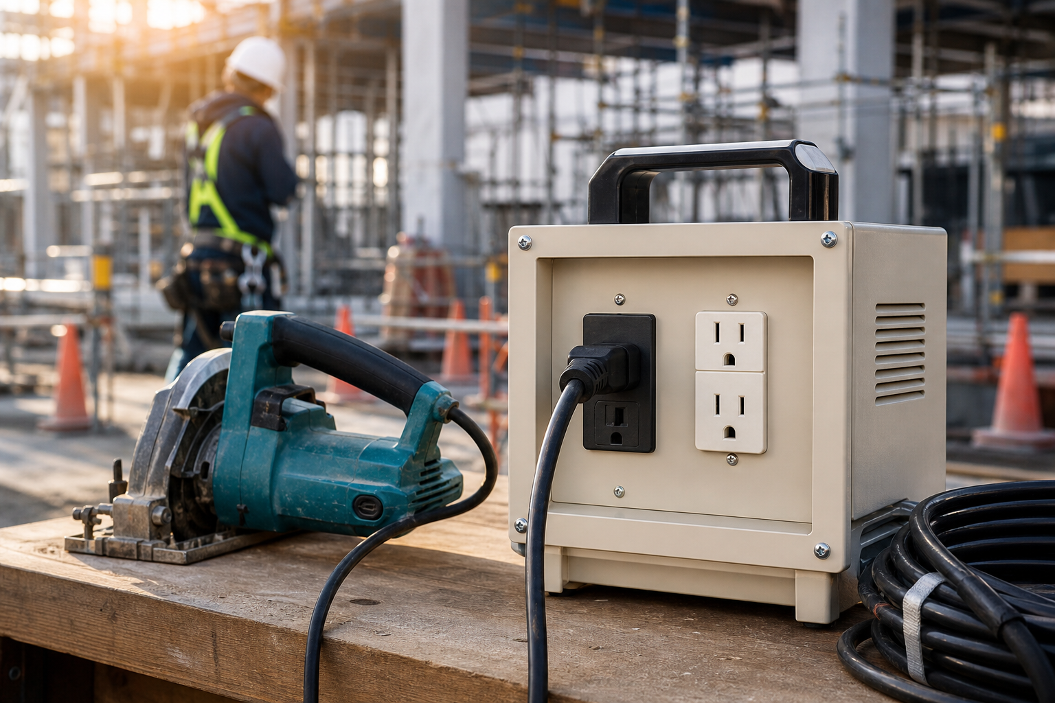 ダウントランスのレンタルは、200V現場で100V機器を使うための最強の解決策です！