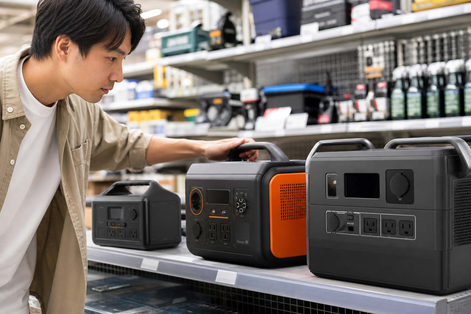 ホームセンターで選べるポータブル電源の具体例3パターン