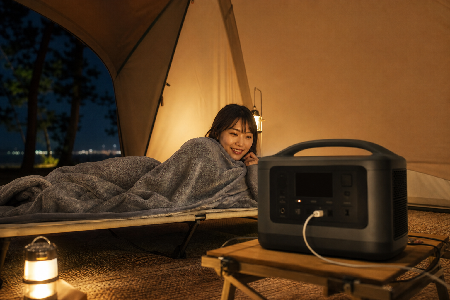 結論：1000Whのポータブル電源なら電気毛布は余裕で一晩使えます！