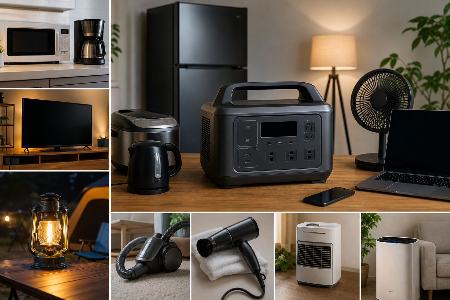 1500Wのポータブル電源で使える家電・使えない家電を具体的に見てみよう!