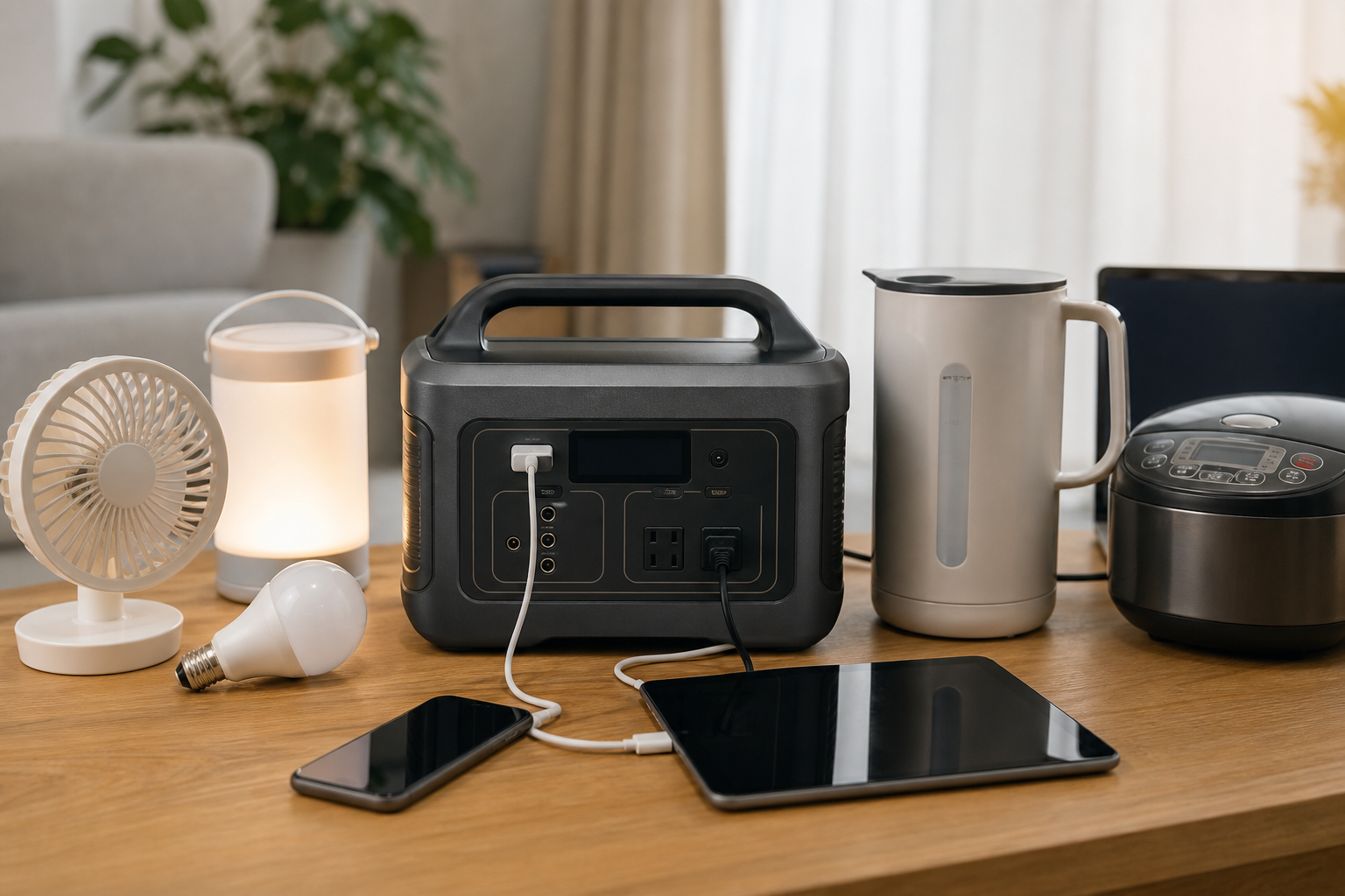 家電別！300Whポータブル電源の使用時間の具体例