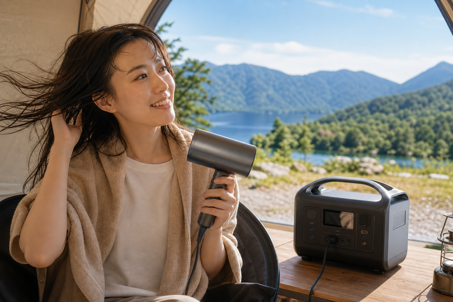 ポータブル電源でドライヤーは使える！ただし条件あり