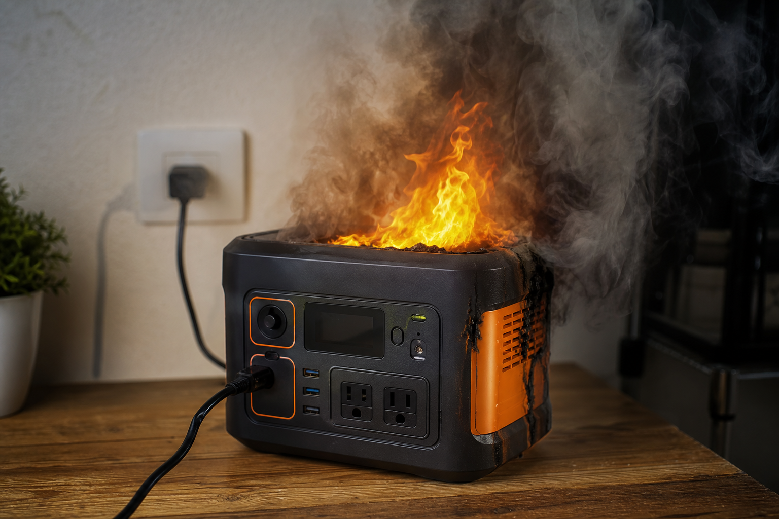 実際に起きたポータブル電源の事故事例を紹介