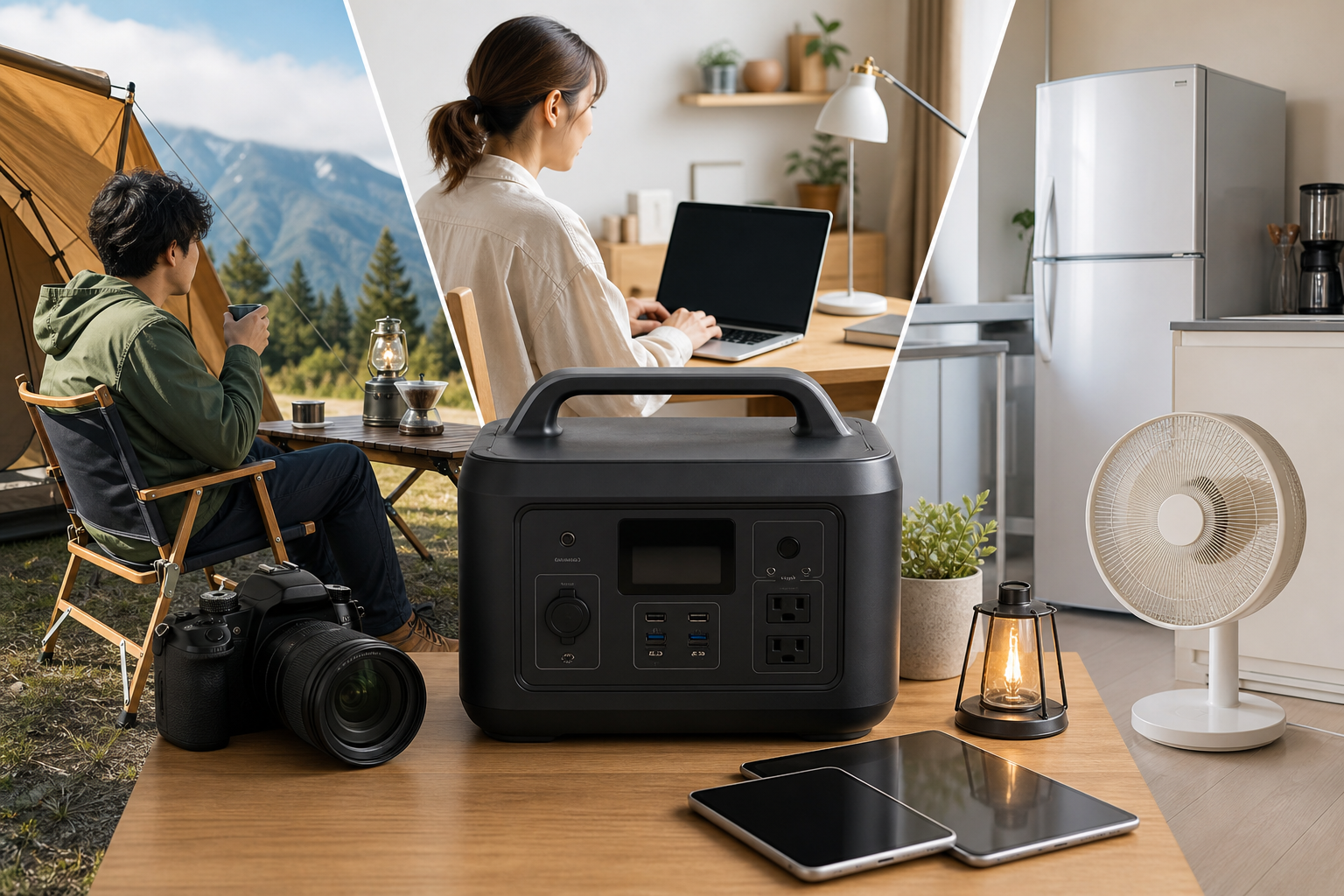 ポータブル電源は「コンセントのない場所でも電気が使える」便利アイテムです！