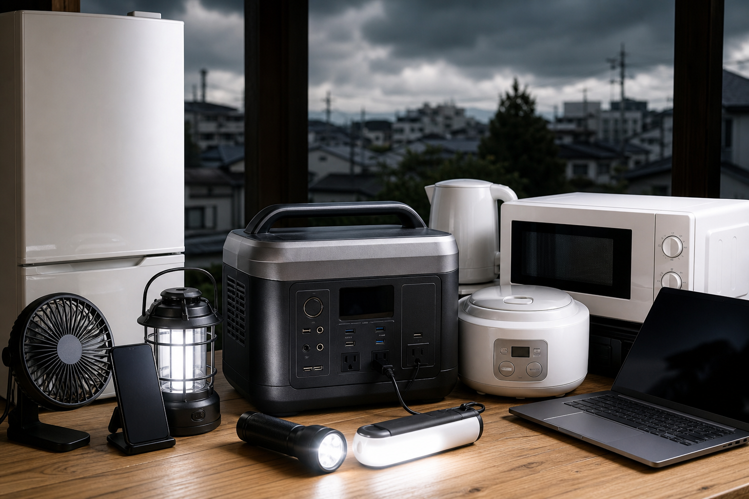 災害時のポータブル電源は「家電まで動かせる非常用電源」