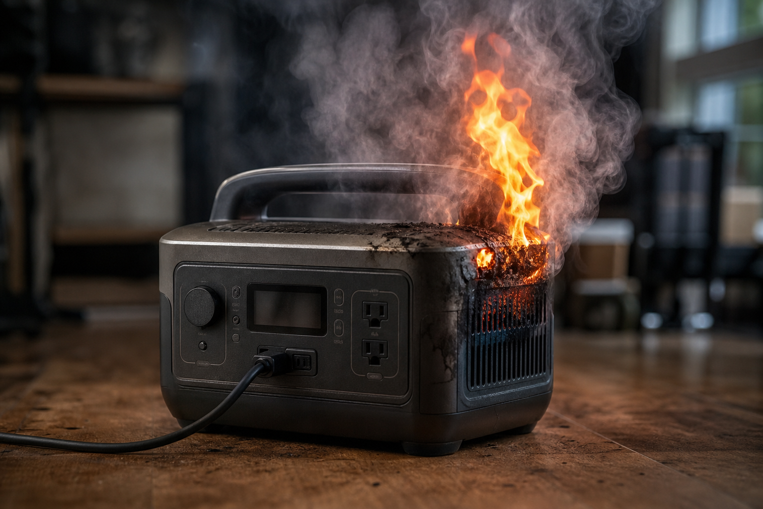 こんな使い方が危ない!ポータブル電源の火事を招くNG行動3選