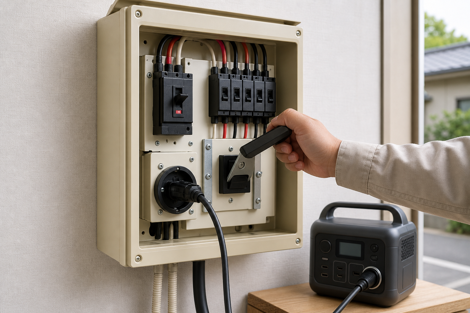 なぜポータブル電源用手動切替盤が必要なのか？