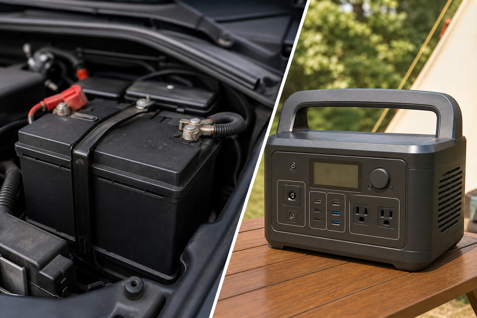 ポータブル電源と車のバッテリーは、まったくの別物です！