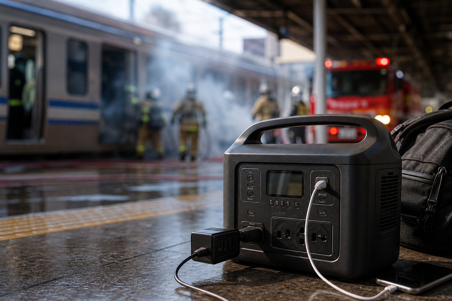 結論：水戸駅の火災は充電中のポータブル電源が原因でした