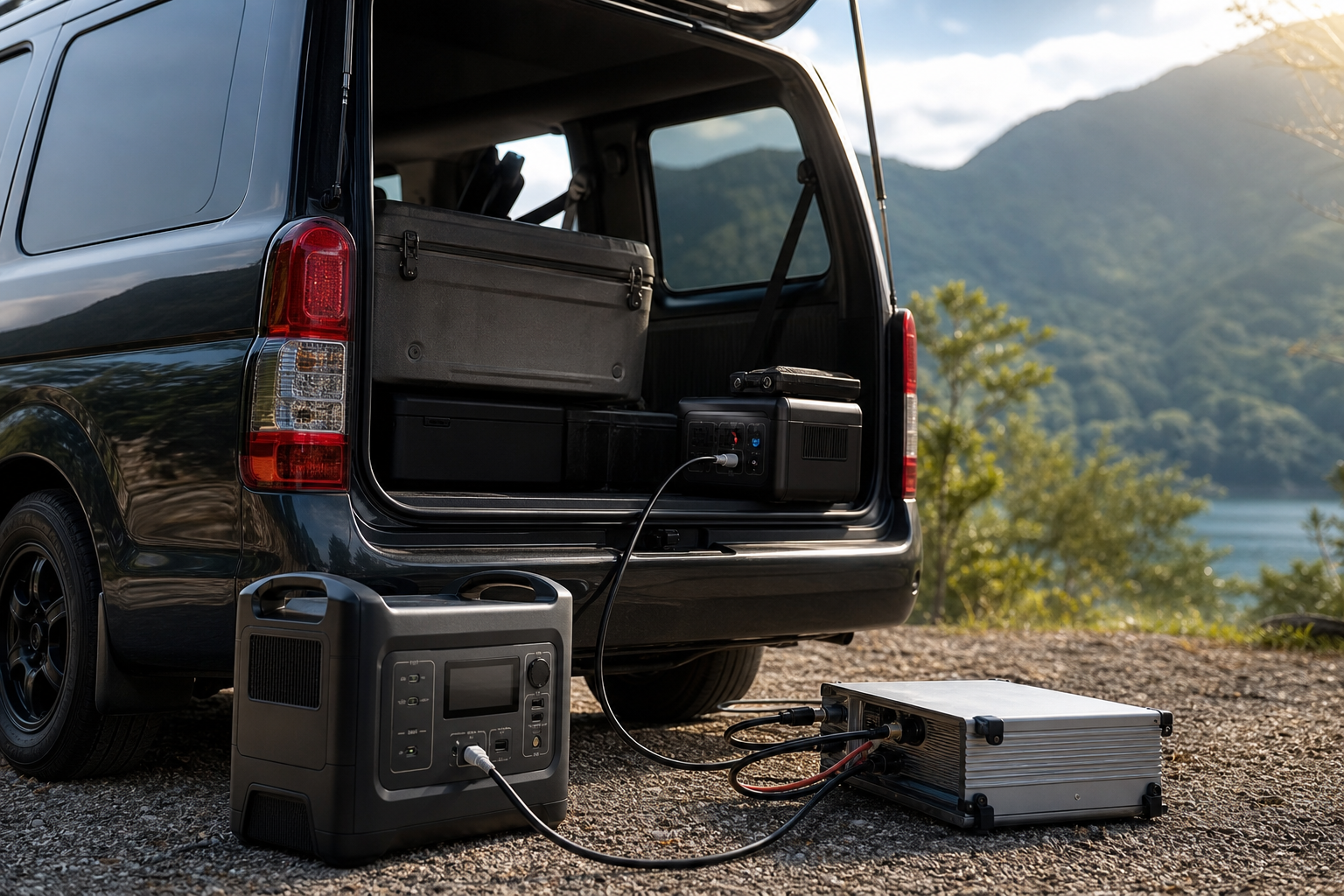 走行充電器×ポータブル電源の活用シーン3つ