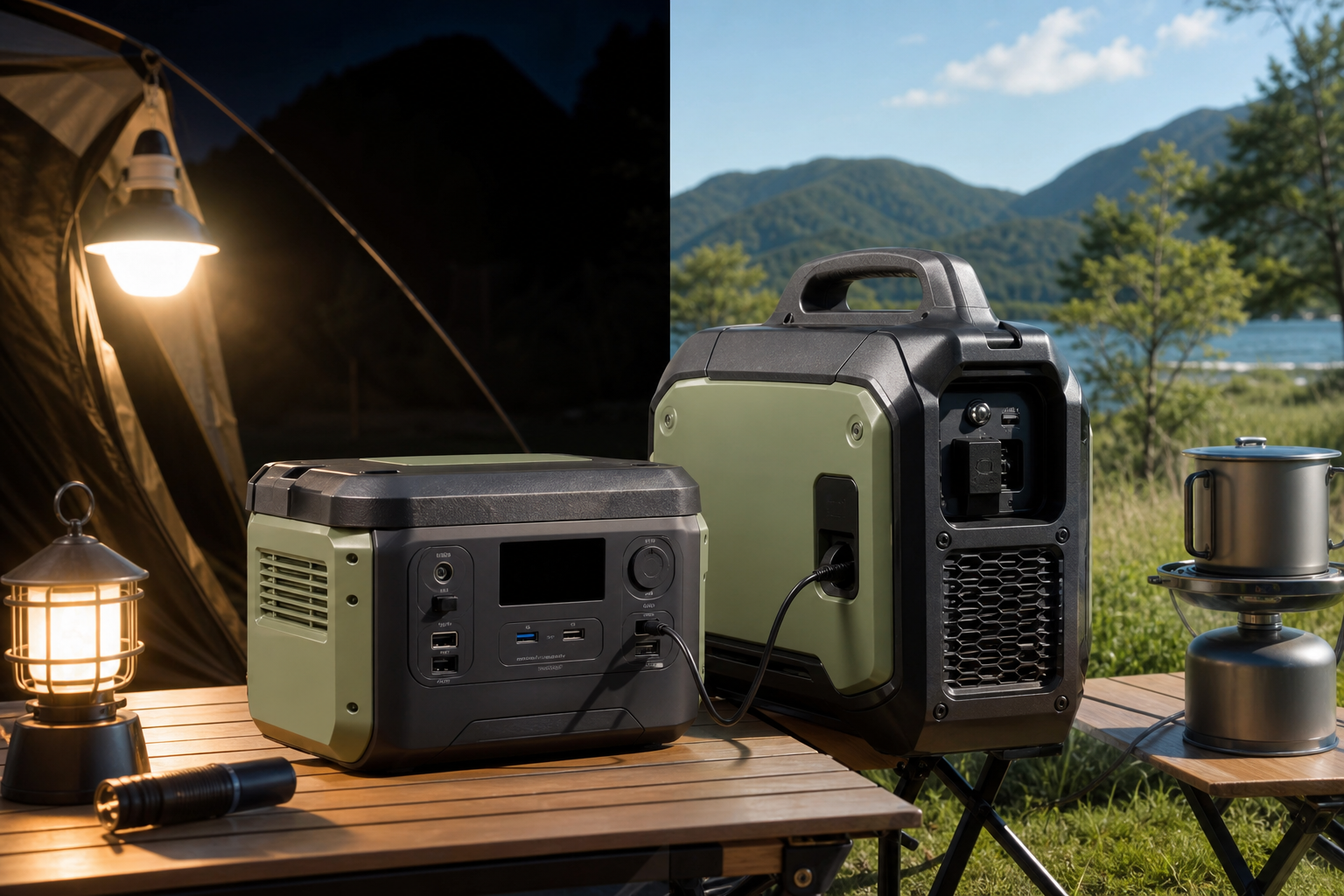 EENOURガスボンベ発電機×ポータブル電源の活用シーン３選