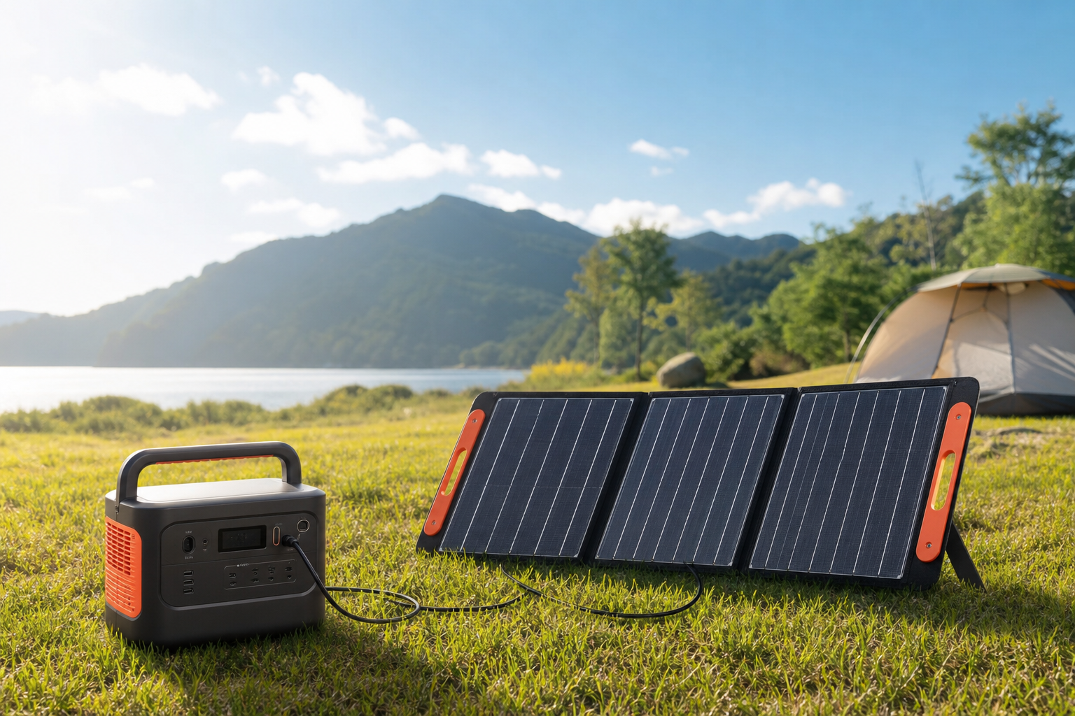 結論：ソーラーパネルをつないで太陽光で充電できます！
