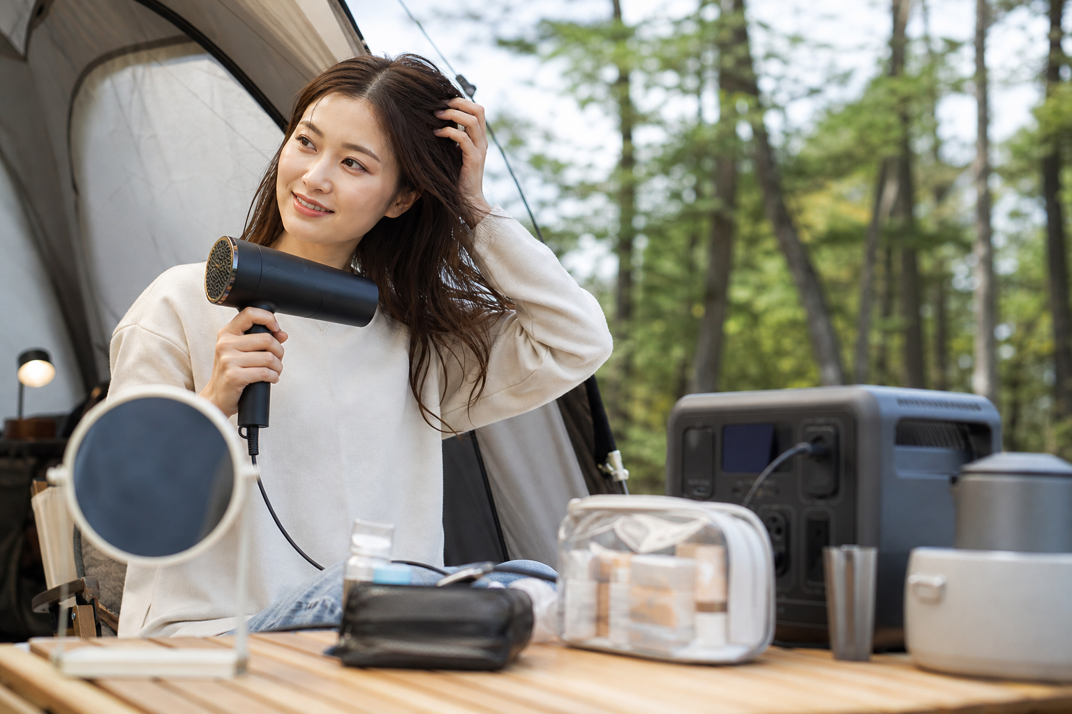 結論：ポータブル電源があればキャンプでドライヤーは使える！ただし「選び方」が超重要